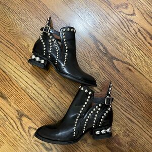 Jeffrey Campbell black studded boots 7.5 RYLAN BOOT
